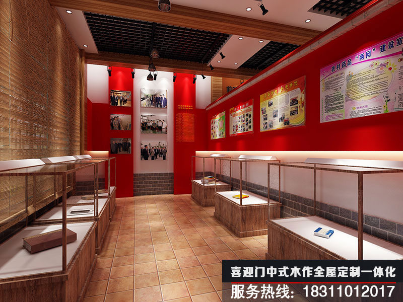 中式展廳設計效果圖