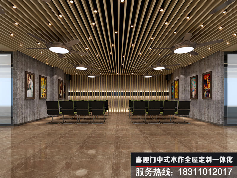 辦公室大堂設計效果圖