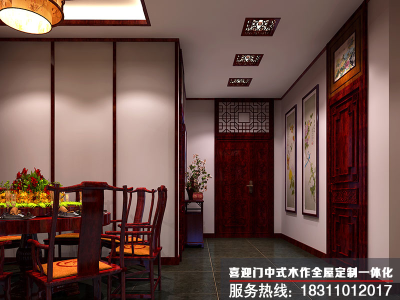 中式家居門(mén)廳效果圖