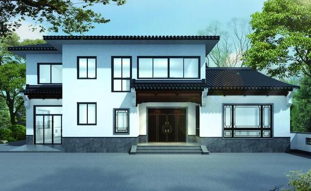 喜迎門(mén)中式別墅的建筑設計圖片
